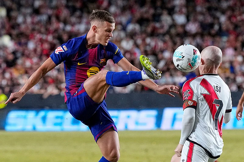 Spain soccer La Liga 2025-26 Rayo Vallecano vs FC Barcelona_Dani Olmo