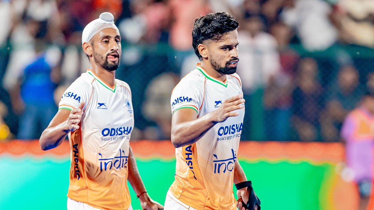 Hockey India : India Vs Kazakhstan LIVE Score, Hockey Asia Cup 2025: Abhishek celebrating his goals.