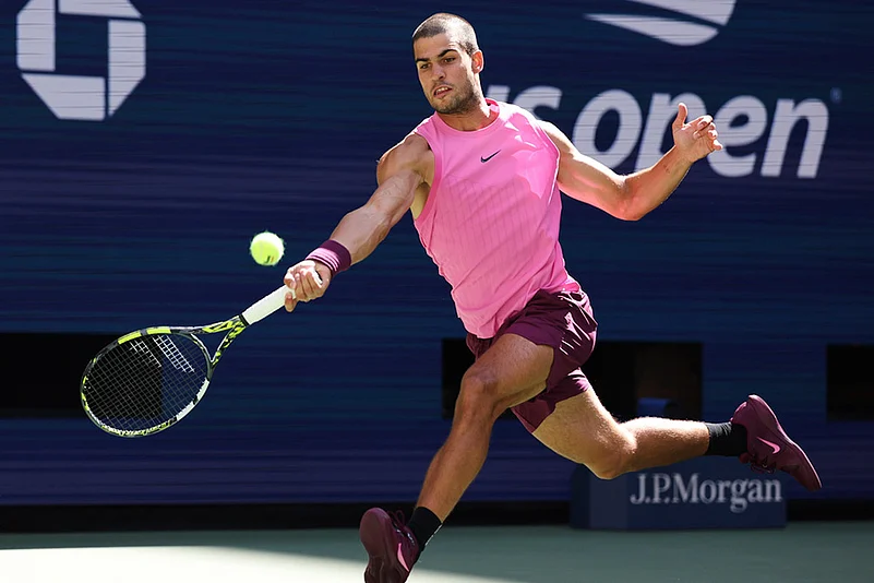 US Open Tennis Championships: Carlos Alcaraz vs Arthur Rinderknech