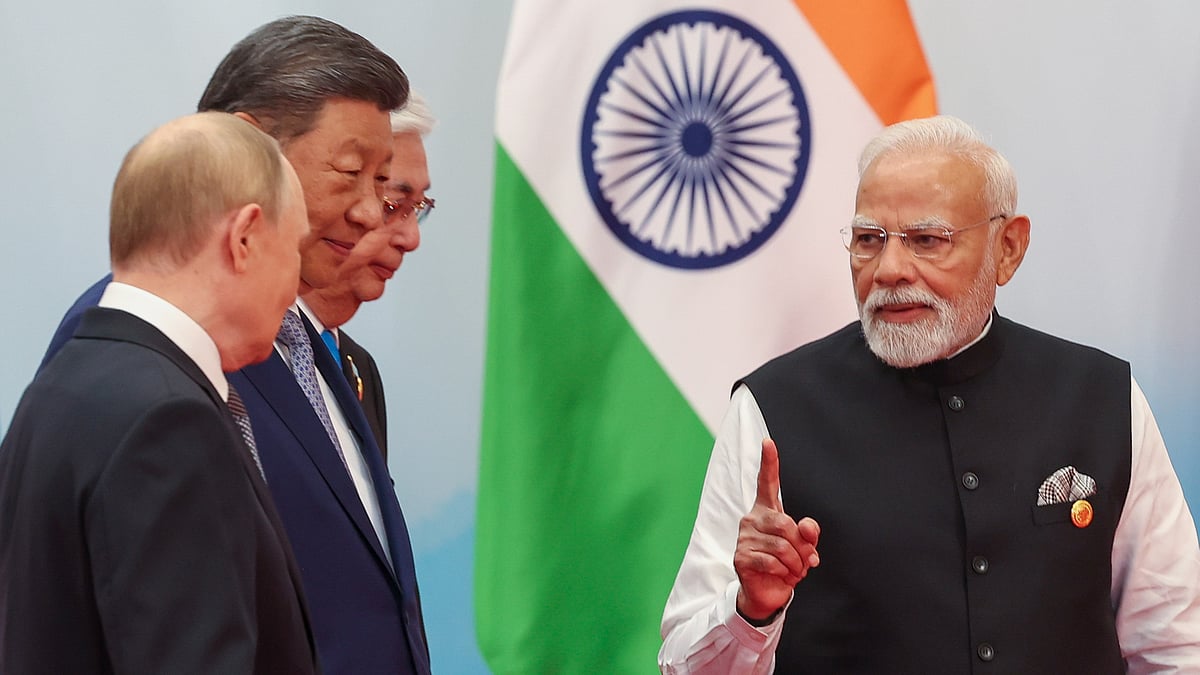 PM Narendra Modi with Russian President Putin and China's Xi Jinping |  - PTI |