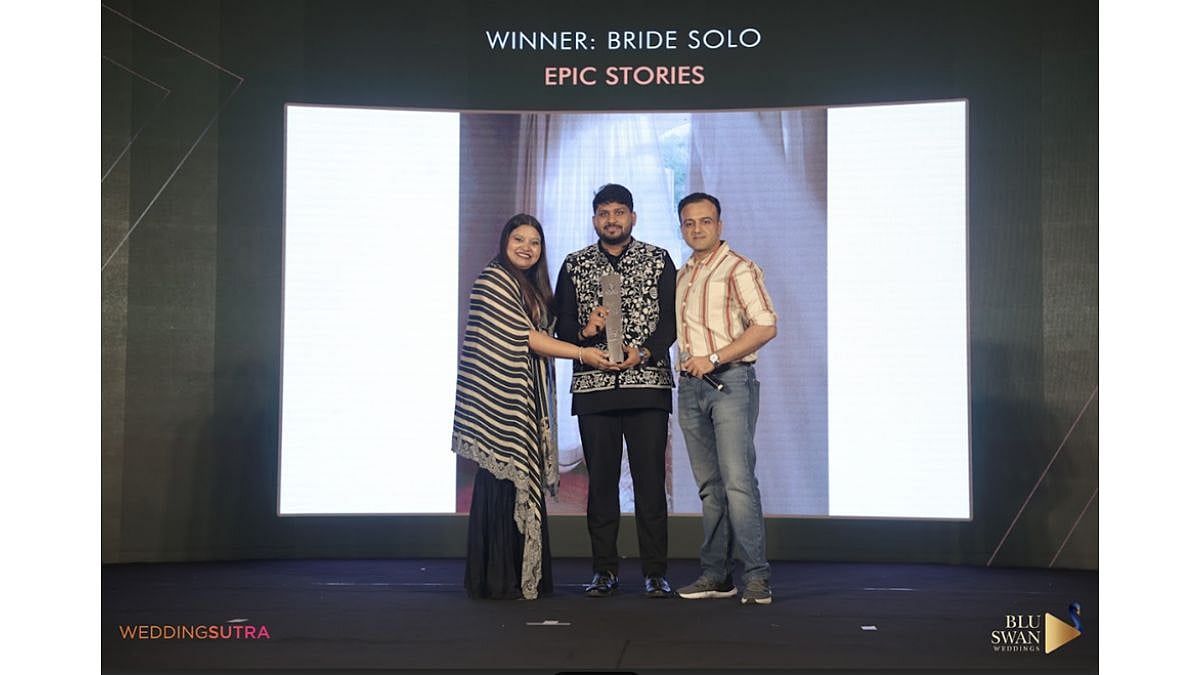 Himanshu Patel, founder of Epic Stories, honored with the title of ‘Wedding Photographer of the Year’ at the prestigious WeddingSutra Photography Awards 2025