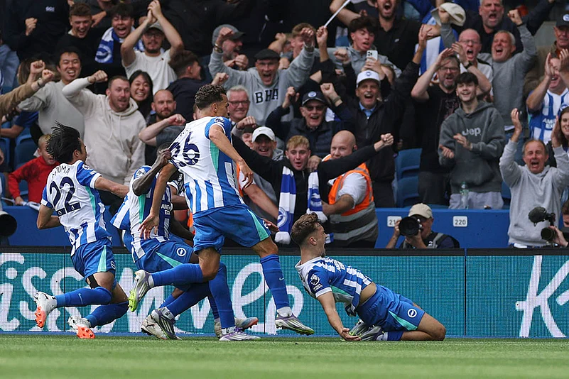 Britain Soccer Premier League 2025-26 Brighton vs Manchester City_Brajan Gruda