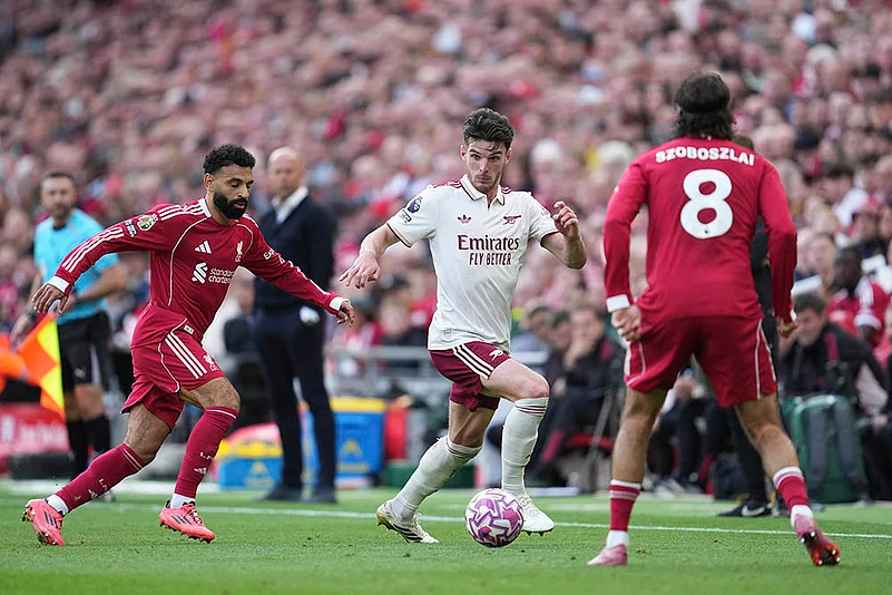 Britain Soccer Premier League 2025-26 FC Liverpool and FC Arsenal_Mohamed Salah