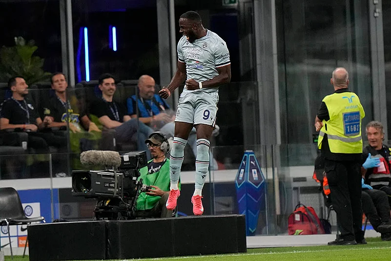 Italy soccer Serie A 2025-26 Inter Milan Vs Udinese_Keinan Davis
