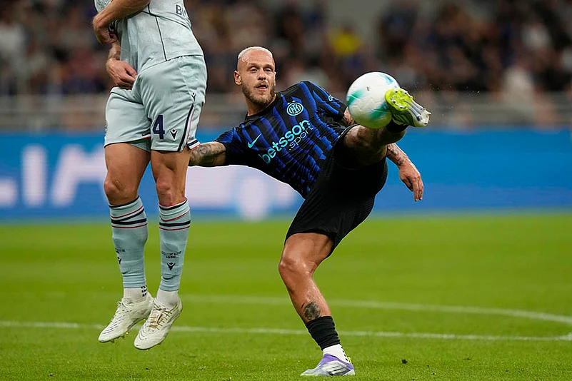 Italy soccer Serie A 2025-26 Inter Milan Vs Udinese_Federico Dimarco