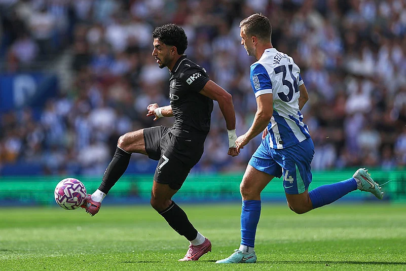Britain Soccer Premier League 2025-26 Brighton vs Manchester City_Omar Marmoush