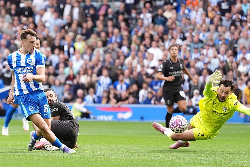 Britain Soccer Premier League 2025-26 Brighton vs Manchester City_Brajan Gruda
