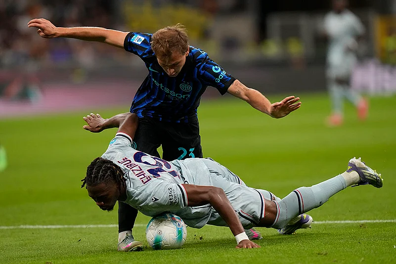 Italy soccer Serie A 2025-26 Inter Milan Vs Udinese_Nicolo Barella