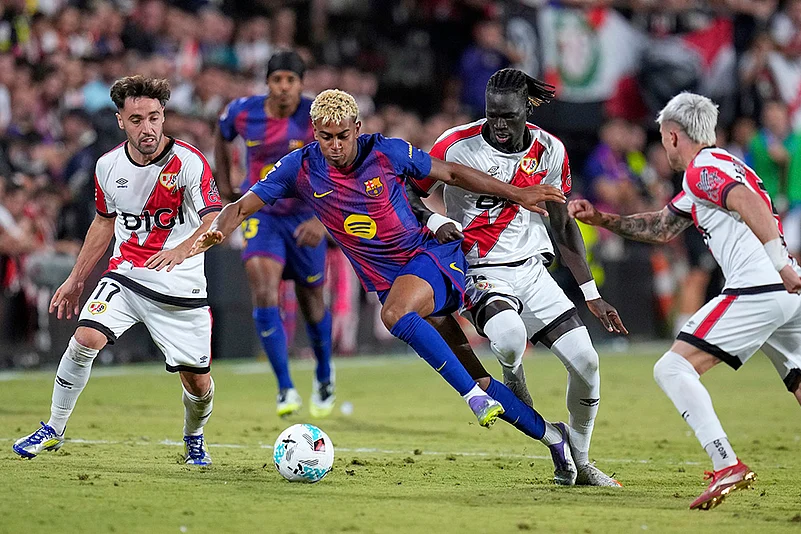 Spain soccer La Liga 2025-26 Rayo Vallecano vs FC Barcelona_Lamine Yamal