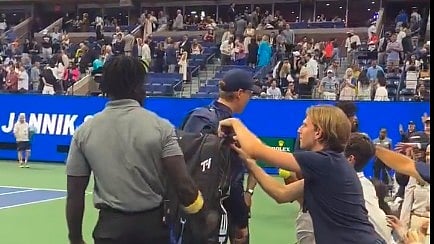 US Open: Fan Caught Trying To Unzip Jannik Sinner's Bag After Round Of 16 Victory