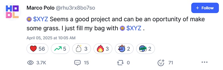 Marco polo social media post