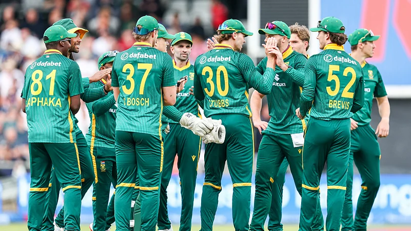 South Africa in action against England