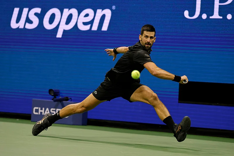 US Open Tennis 2025 quarterfinal match Novak Djokovic vs Taylor Fritz_5