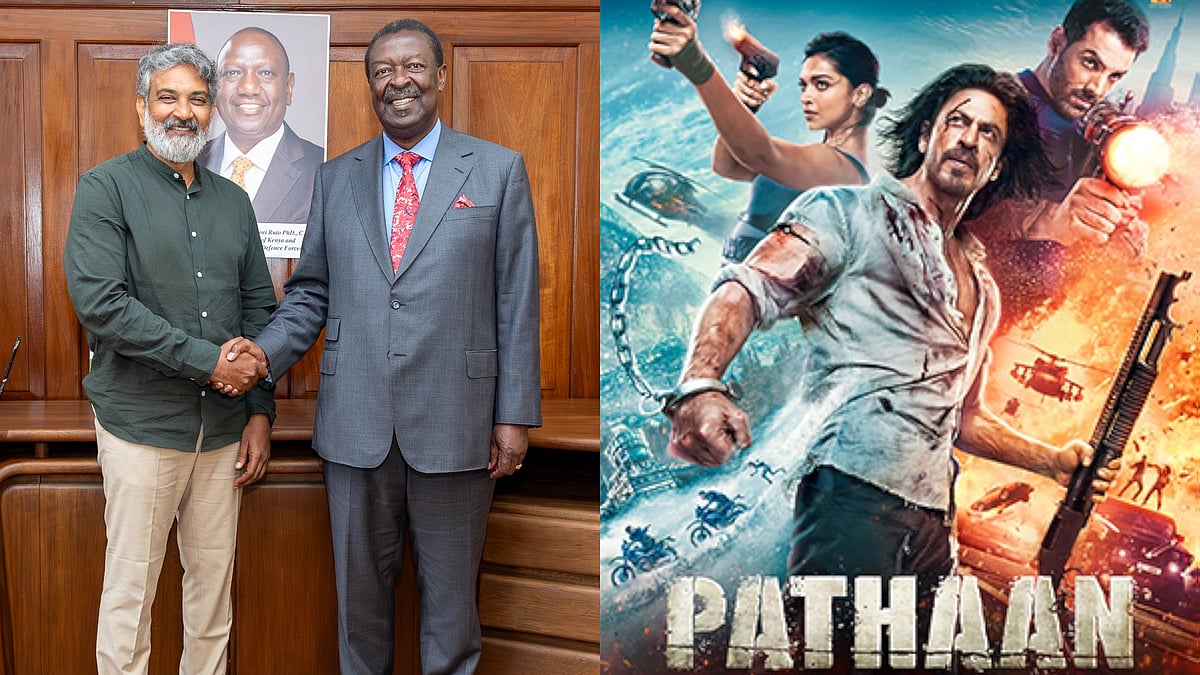 Left pic (X/Musalia W Mudavadi), right pic (IMDb)
 : SS Rajamouli's SSMB29 with Mahesh Babu to release in over 120 countries