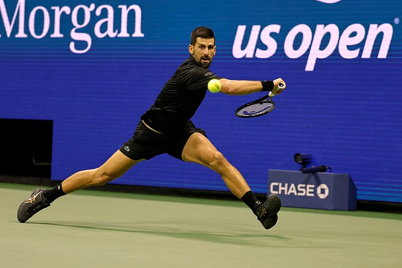US Open Tennis 2025 quarterfinal match Novak Djokovic vs Taylor Fritz_6