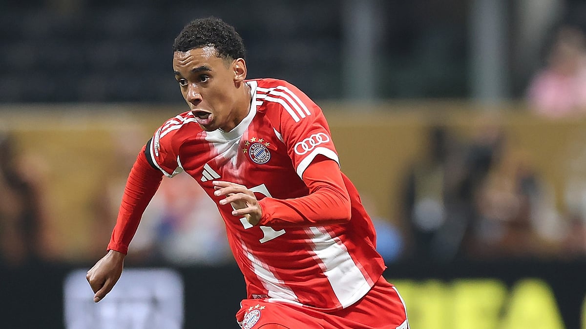 File : File photo of Jamal Musiala in action for Bayern Munich.