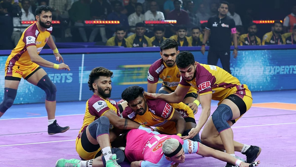 PKL  : Jaipur Pink Panthers vs Telugu Titans, PKL 2025: Glimpses from the match.