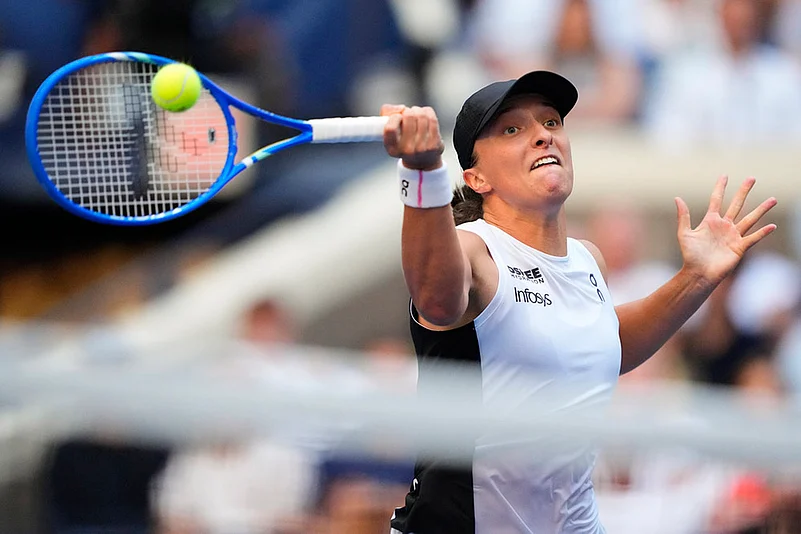 US Open Tennis 2025 quarter-final match Amanda Anisimova vs Iga Swiatek_9
