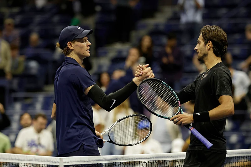 US Open Tennis 2025 quarter-final match Jannik Sinner vs Lorenzo Musetti_3