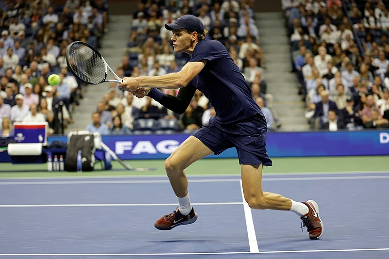 US Open Tennis 2025 quarter-final match Jannik Sinner vs Lorenzo Musetti_4