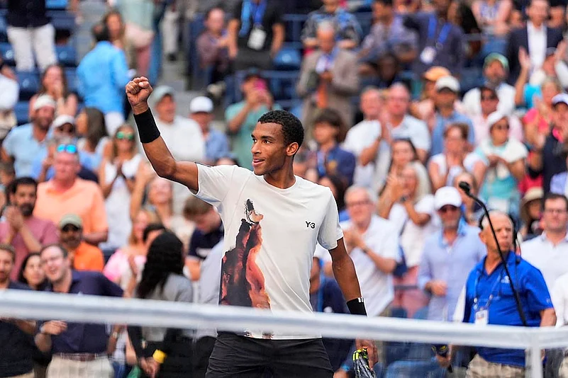 US Open Tennis 2025 quarter-final match Felix Auger Aliassime Vs Alex De Minaur_2
