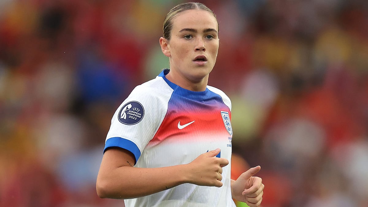 File : File photo of Grace Clinton in action for England.