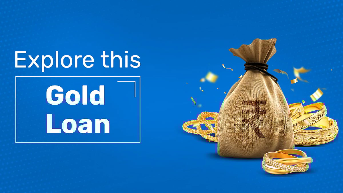 Gold Loan Promotion With Money Bag and Jewellery