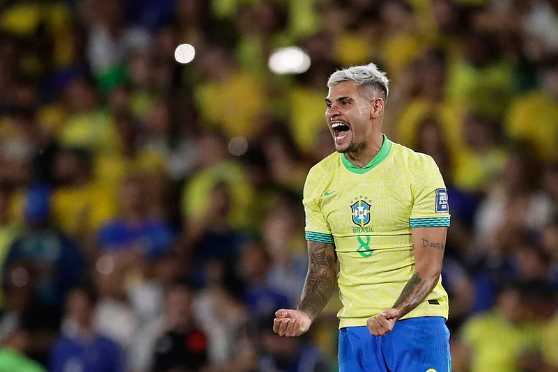 FIFA World Cup 2026 Qualifiers CONMEBOL match Brazil Vs Chile_Bruno Guimaraes