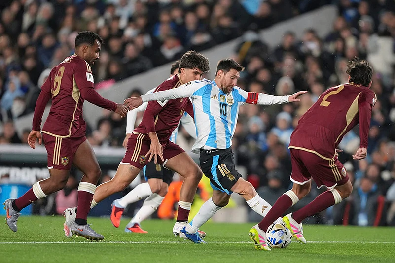 FIFA World Cup 2026 Qualifiers CONMEBOL match Argentina vs Venezuela_ Lionel Messi