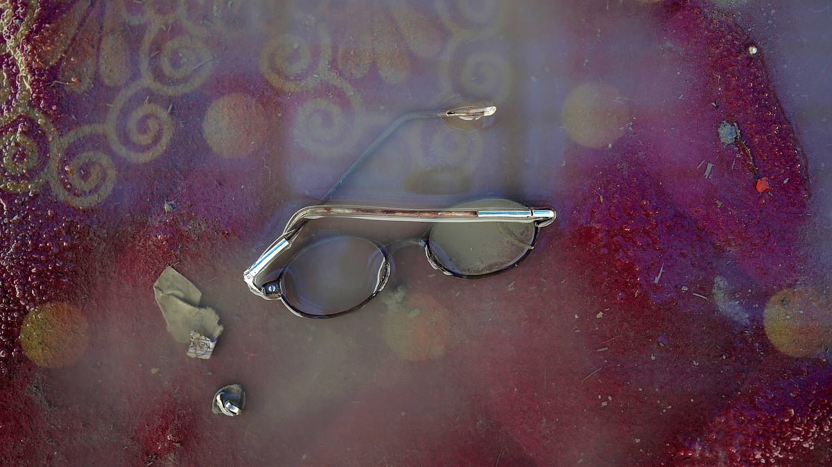 Belonging of a stampede victim lies on site in Hathras  - - Photo by Mayank Makhija