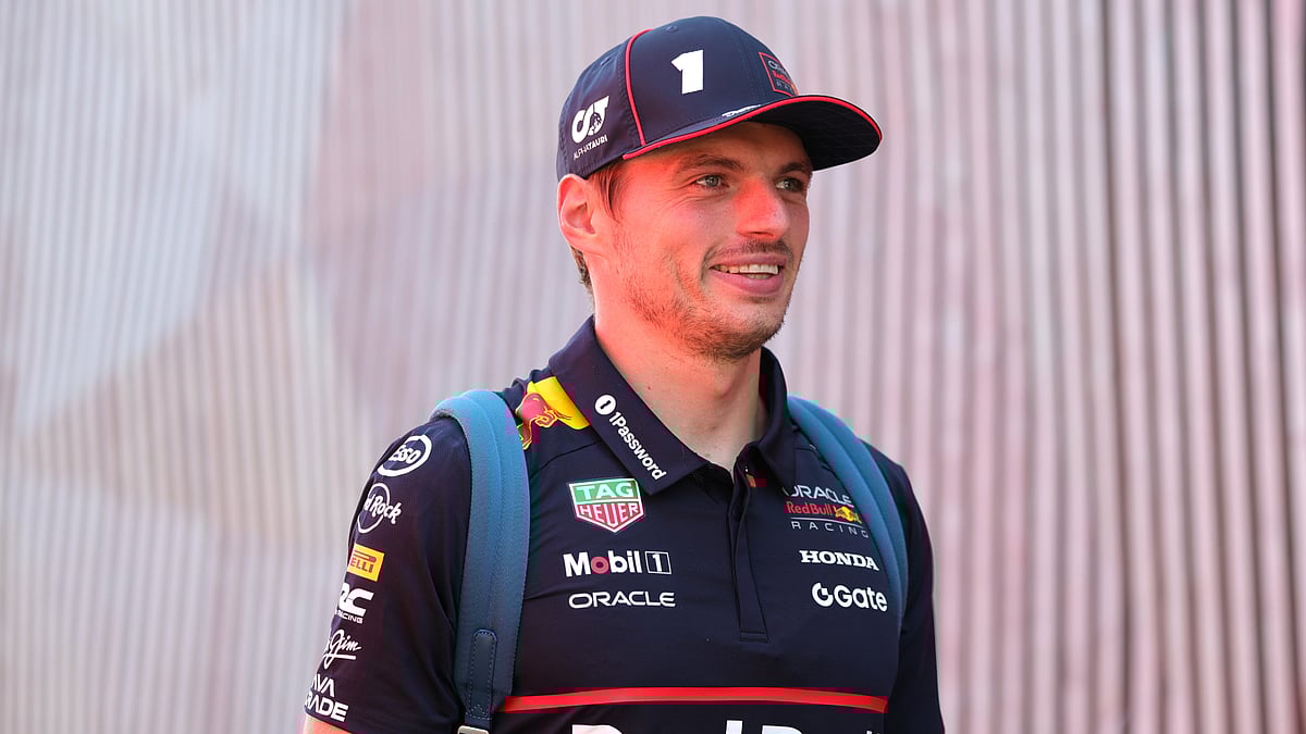 Max Verstappen arrives at Monza for the Italian Grand Prix
