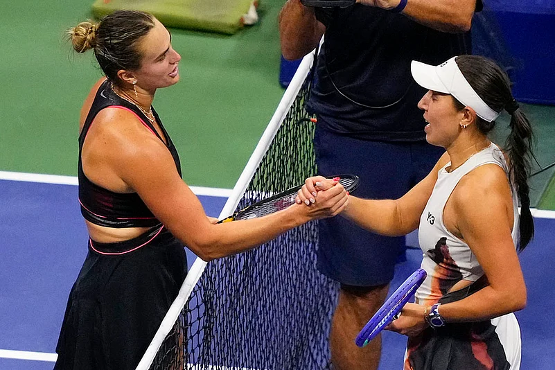 US Open Tennis 2025 womens singles semifinals Aryna Sabalenka vs Jessica Pegula_2