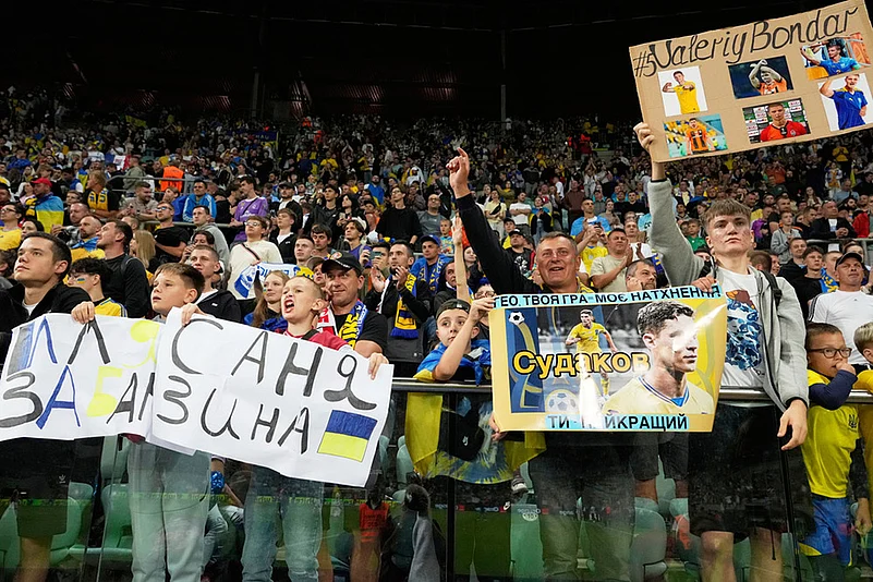 World Cup qualifying Soccer Match: Ukraine vs France