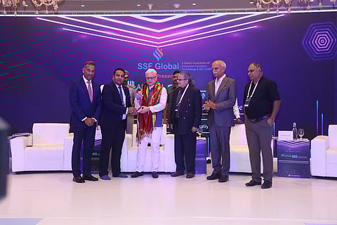 Award presentation during the 14th Annual GCC Conclave in Hyderabad