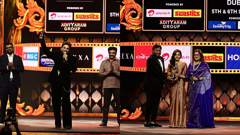 Allu Arjun and Rashmika Mandanna won best actors at SIIMA Awards 2025 - X/SIIMA