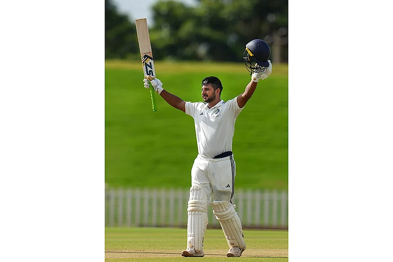 North Zone’s Shubham Khajuria celebrates his century