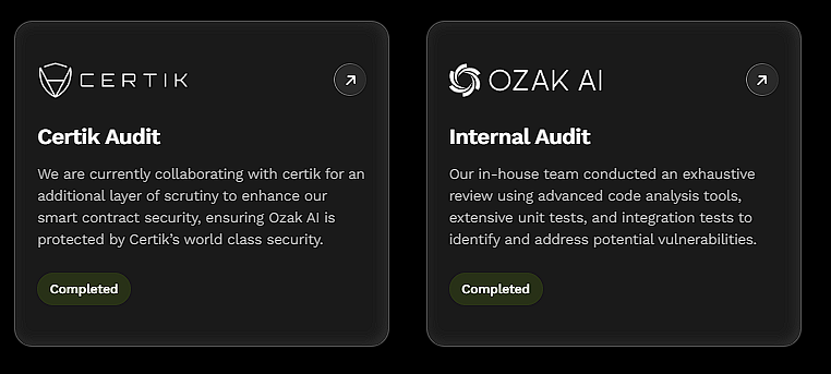 A document with two audit sections