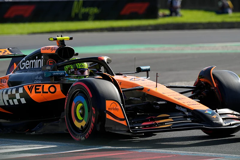 2025 Formula One Italian Grand Prix Auto Race Qualifying_Lando Norris of Britain