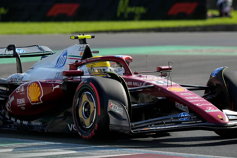 2025 Formula One Italian Grand Prix Auto Race Qualifying_Ferrari driver Lewis Hamilton