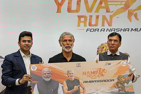 Launch of Namo Yuva Run in Delhi