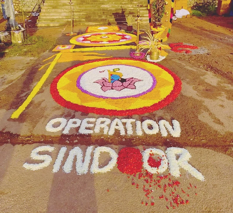 Pookalam operation sindoor
