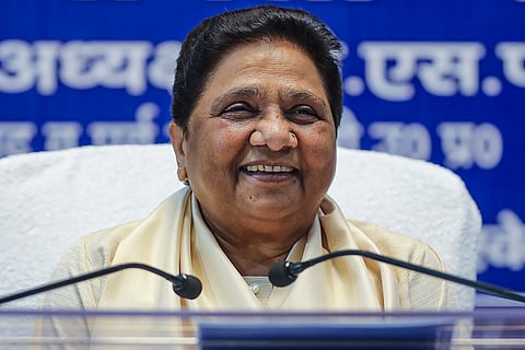 Mayawati chairs a BSP meeting