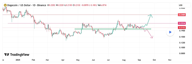 Dogecoin price chart
