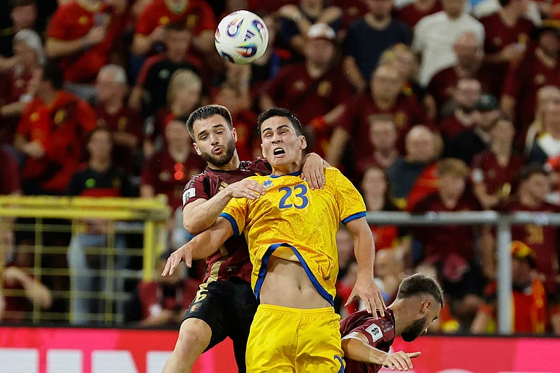 2026 World Cup qualification Europe Belgium vs Kazakhstan match_Nicolas Raskin