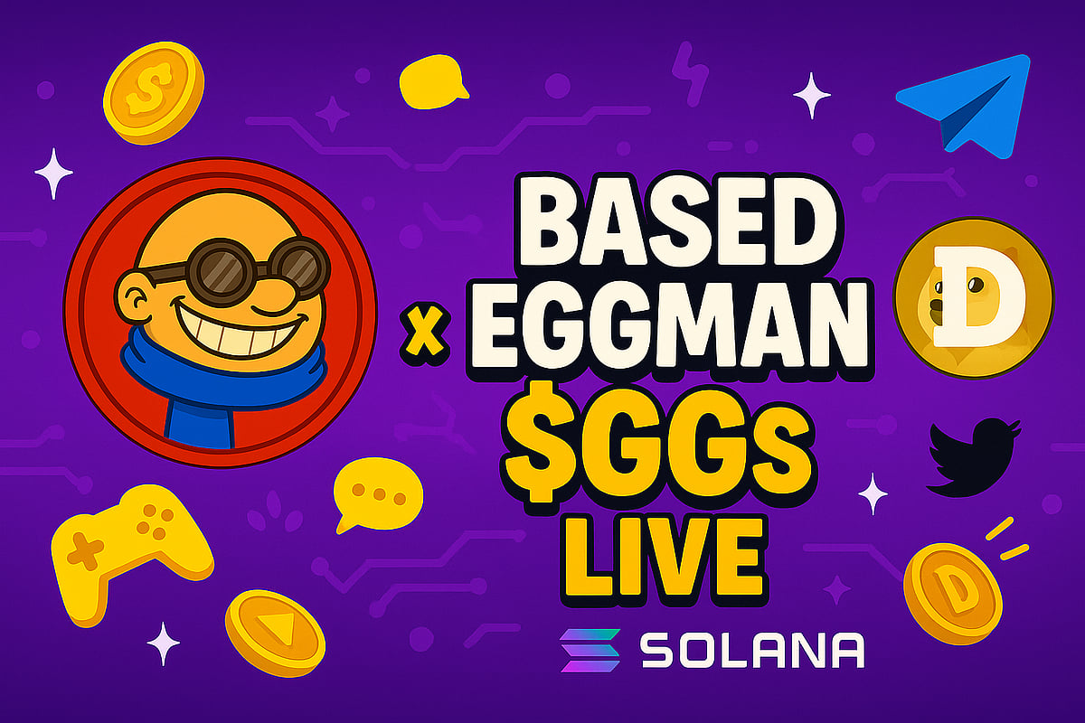 Digital illustration of  Based Eggman ($GGs) and other meme coins