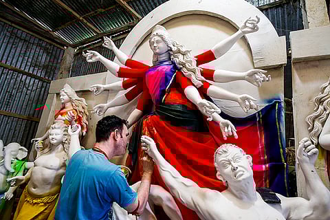 Preps for Durga Puja