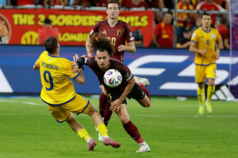 2026 World Cup qualification Europe Belgium vs Kazakhstan match_Islam Chesnokov