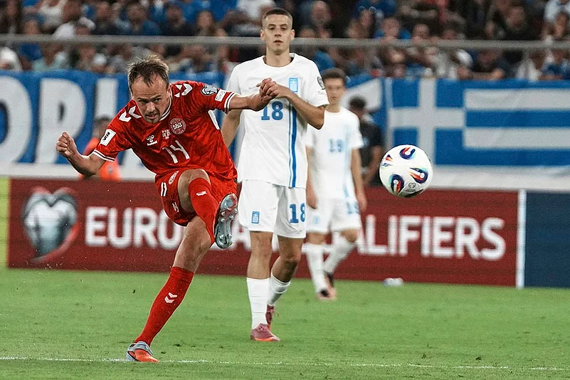 FIFA World Cup 2026 European Qualifiers Greece vs Denmark_Mikkel Damsgaard