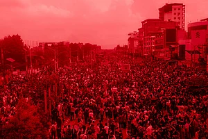 | Photo: Chemi Dorje : Mass Gen Z protestors infront of the parliament building