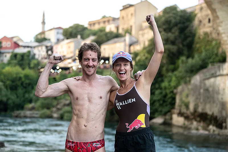 Red Bull Cliff Diving World Series in Mostar: Gary Hunt and Rhiannan Iffland